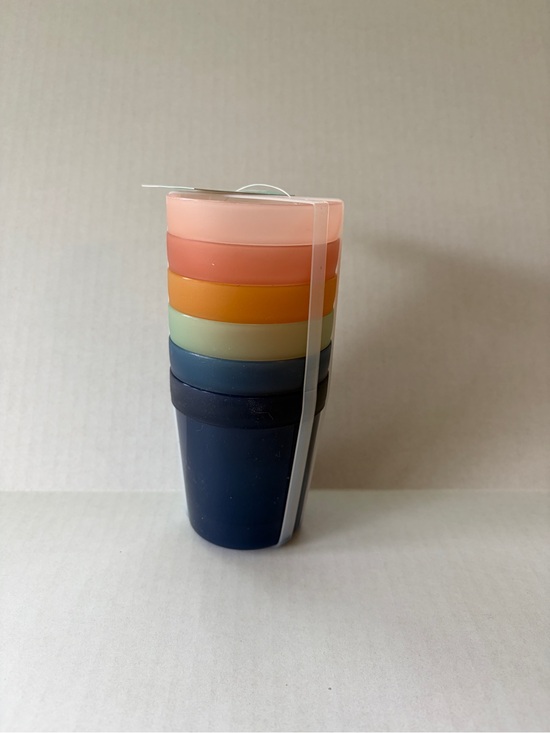 Pillowfort Other - Pillowfort Pastel Stackable Tumblers - Pink, Peach, Yellow, Blue